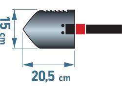 túraásó, összecsukható; kapa funkcióval, hossz: 57 cm, szélesség: 15 cm