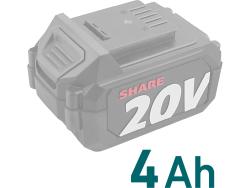 akkus lombfúvó Share20V, 20V, Li-ion, , kefementes, AKKU és TÖLTŐ NÉLKÜL!