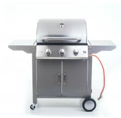 gázgrill, 3 égőfej + ajándék nyomáscsökkentő,  Oklahoma