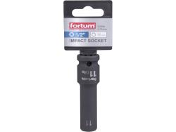 gépi (impakt) dugófej 1/2", 11 mm, L 78 mm, feketített, FORTUM