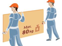 gipszkarton emelő (panelhordó/ kézi gipszkarton szállító), 2 db, fém