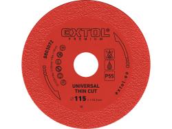 gyémántvágó, extra vékony vágás: 1,2mm vastagság; 115×22,2mm, száraz és vizes vágásra