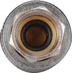 gyorscsatlakozó-hüvely, belső menettel, 3/8", nikkelezett réz, bliszteren