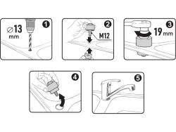 körkivágó csaptelepekhez (csavaros lemezlyukasztó / stancoló); 32 mm
