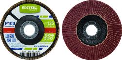lamellás csiszoló acél, Alu, műa. és fa munkadarabok csiszolására, 125×22mm; P100, kúpos,max.:12.300 ford./perc, EN13743