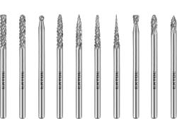 mini keményfém turbómaró (rotormaró) klt. 10 db, átmérő 3mm /szár 3mm, keresztfogazás