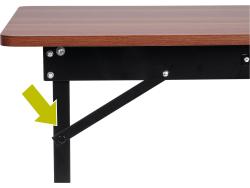 munkapad összecsukható; 800 mm, max. terhelés: 100kg, fém váz, MDF asztallap