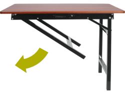 munkapad összecsukható; 800 mm, max. terhelés: 100kg, fém váz, MDF asztallap