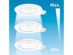 nagyító LED lámpa, asztali, Fehér, 10 W, 81 LED, 1000 Lm, 5× nagyítás; mechanikusan állítható rögzítés
