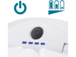 nagyító LED lámpa, szemüveg, 3,5× nagyítás; műanyag ház, USB tölthető akku