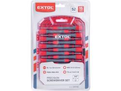 órás csavarhúzó klt. 15 db S2 acél mágneses, 135 mm hosszúság, lapos, PH, HEX és TORX, műanyag doboz