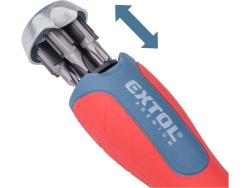 racsnis csavarhúzó klt., 43 db, 1/4" BIT-ekkel, Cr.V. acél